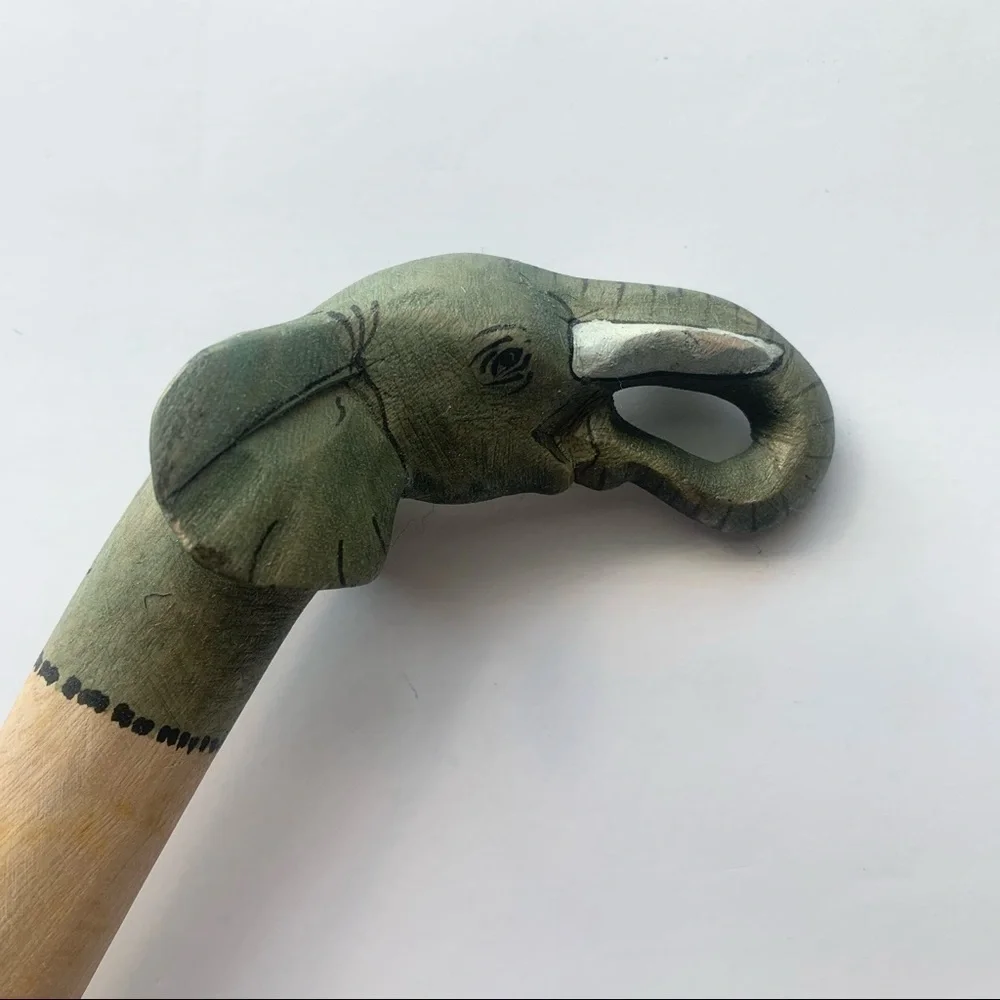 Hand Carved Elephant Wooden Spoon